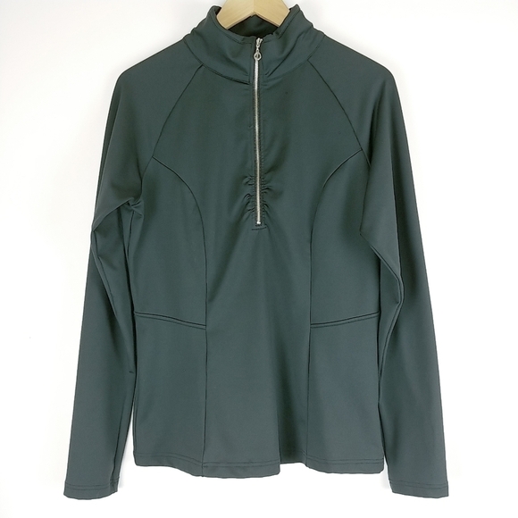 2/$30 NILS 1/4 Zip T-Neck Fleece M Black Baselayer Skiing Outdoor Resort - Picture 1 of 7